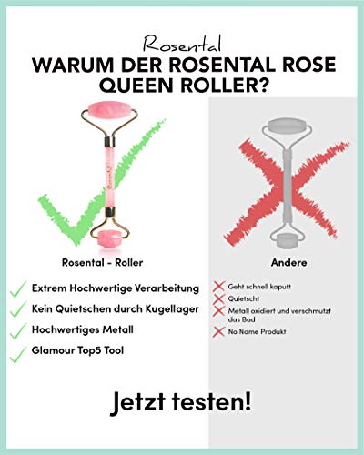 Rosas tal Organics Royals Rose Queen Rose Cuarzo Roller anti-edad Jade Roller