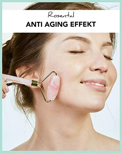 Rosas tal Organics Royals Rose Queen Rose Cuarzo Roller anti-edad Jade Roller