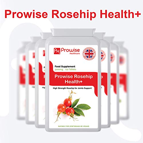 Rosehip Health + 5000 mg 120 tabletas - Fabricado en el Reino Unido | Estándares GMP de Prowise Healthcare