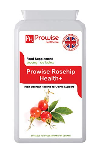 Rosehip Health + 5000 mg 120 tabletas - Fabricado en el Reino Unido | Estándares GMP de Prowise Healthcare