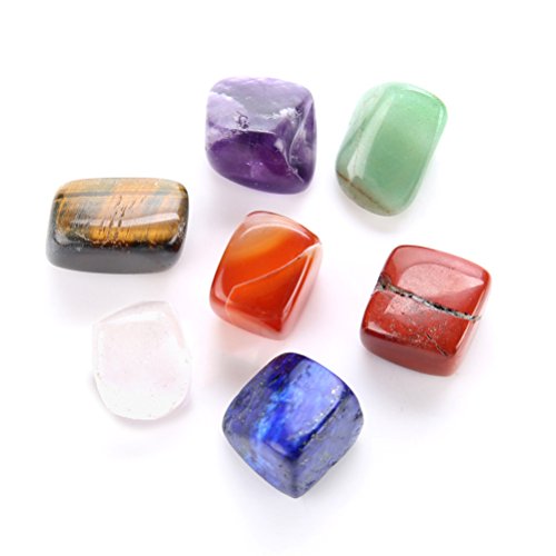 ROSENICE Cristales curativos 7 Piedras preciosas de Chakra y piedras de preocupación para equilibrar la meditación Meditación calmante Reiki
