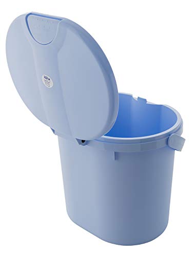 Rotho Babydesign TOP Cubo para pañales, Tapa abatible, 11 l, A partir de 0 meses, Sky Blue (Azul celeste), 20002 0289