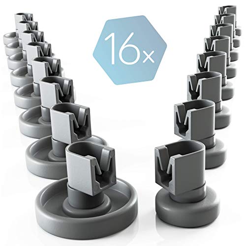 Ruedas lavavajillas de Plemont® [cesta inferior/ cesto superior] ruedas de lavavajillas para muchos comunes lavavajillas de Bosch Zanussi Miele etcétera - ruedas bandeja lavavajillas