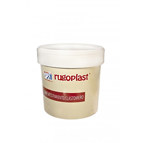 Rugoplast - Pintura revestimiento elastómero blanco de gran lavabilidad para exteriores. Impermeabilizante de fachadas., Blanco