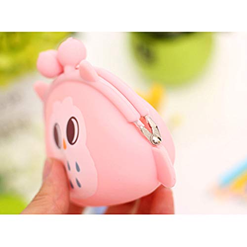 Ruikey Monedero Búho Monederos Mujer Animales Monederos Silicona Kawaii Monederos Silicona Niña Monederos De Mujer Pequeños para Moneda Efectivo Tarjeta Llaves