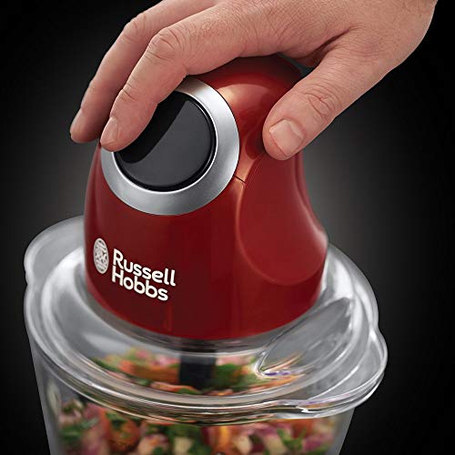 Russell Hobbs Desire - Picadora de Alimentos (Picadora Eléctrica, 200 W, Cuchillas Inox, Rojo, sin BPA) - ref. 24660-56