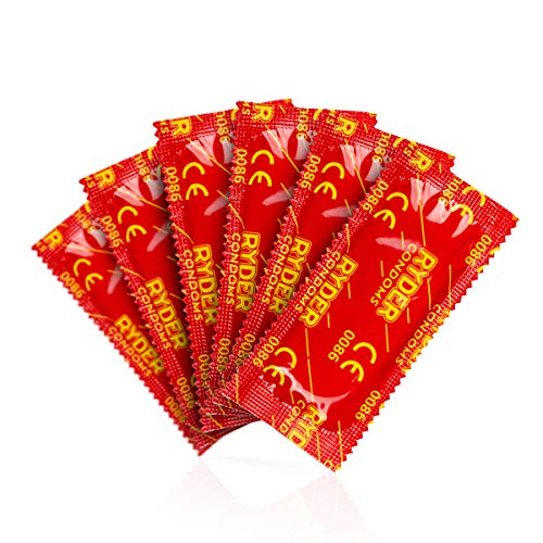 RYDER Preservativos - Paquete de 500 - Condones de tamaño normal en una caja a granel práctica; Tetina con un lubricante para una penetración suave.