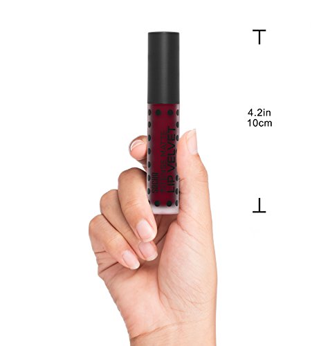 Sacha - Barra de labios líquida mate, para todo el día, colores intensos a prueba de transferencia, disponible en 12 tonos