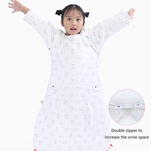 Sacos de dormir Infantil saco de dormir de una sola pieza saco de dormir de algodón, bebé Tipo de dobladillo de la falda, edredón patada a prueba, adecuada for el algodón manta de bebé en primavera, o
