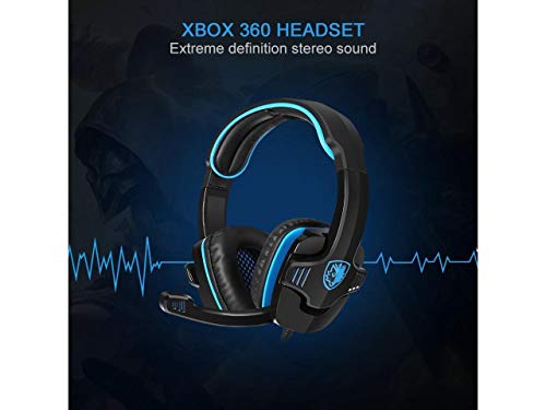 SADES Auriculares PS4, Auriculares de Juegos de 3,5 mm con micrófonos para la supresión acústica de teléfonos celulares Mac de Xbox 360 Tablet