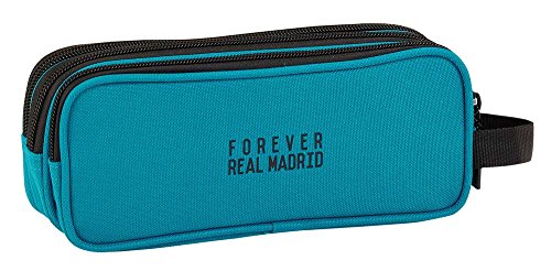 Safta Estuche Real Madrid 3ª Equip. 17/18 Oficial Triple cremallera 210x70x85mm, 2018, azul, poliéster