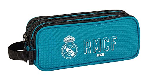 Safta Estuche Real Madrid 3ª Equip. 17/18 Oficial Triple cremallera 210x70x85mm, 2018, azul, poliéster