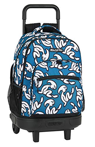 Safta Mochila Safta Escolar con Carro Incluido y Espalada Acolchada de El Niño, Street Wave