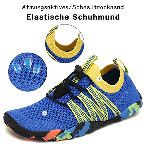 SAGUARO Escarpines Agua Niños Zapatos Surf Niñas Antideslizante Secado Rápido Zapatos para Deportes Acuaticos Azul Cielo 33 EU