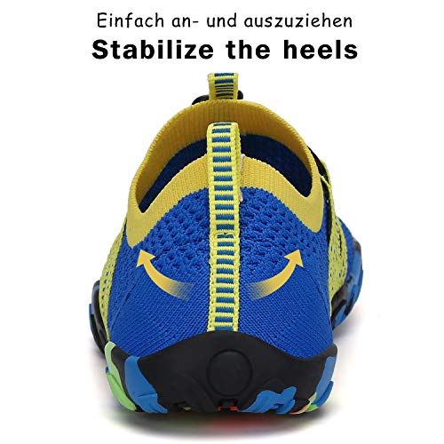 SAGUARO Escarpines Agua Niños Zapatos Surf Niñas Antideslizante Secado Rápido Zapatos para Deportes Acuaticos Azul Cielo 33 EU