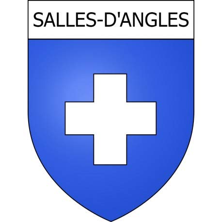 Saint Laurent-de-Céris - Pegatina autoadhesiva con escudo de 16 ciudades, tamaño: 4 cm