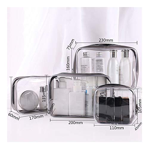 SAJHFWQ PVC Transparente a Prueba de Agua Señoras Bolsa de cosméticos Conjunto, de Gran Capacidad portátil de Viaje multifunción Lavado Bolsa de Almacenamiento