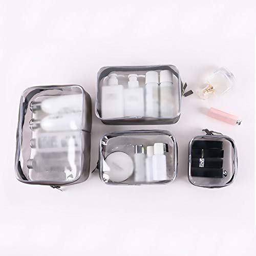 SAJHFWQ PVC Transparente a Prueba de Agua Señoras Bolsa de cosméticos Conjunto, de Gran Capacidad portátil de Viaje multifunción Lavado Bolsa de Almacenamiento