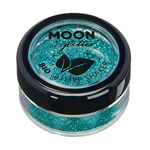 Saleros de Purpurina Eco Biodegradable de Moon Glitter - Purpurina 100% Cosmética Bio para Cara, Cuerpo, Uñas, Pelo y Labios - 5g - Turquesa