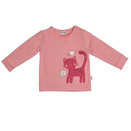 Salt and Pepper Lovely Katze Pailletten Sudadera, Rosa (Dusty Pink 824), 80 cm (Talla del Fabricante: 80) para Bebés