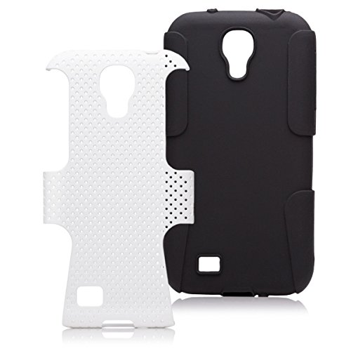 Samsung Galaxy S4 | iCues Caso Air Parte 2 y Negro | Caso duro al Air libre grueso a prueba de golpes militares Lifeproof hombres, niños piel protectora de protección [protector de pantalla, incluyendo] Cubierta Cubierta Funda Carcasa Bolsa Cover Case