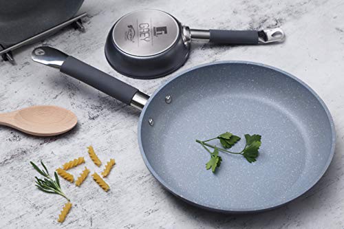 San Ignacio Premium SIP Set 3 sartenes + 4 Cuchillos, Aluminio Forjado