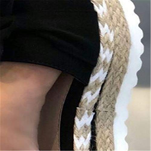 Sandalias De Lazo Trenzado Antideslizante, Zapatillas De Cuña De Estilo Europeo De Talla Grande, Zapatillas De Exterior Se Pueden Usar En Verano