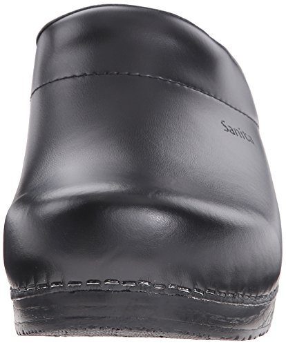 Sanita Karl PU open - Zuecos de piel hombre, Negro (Black 2), 45