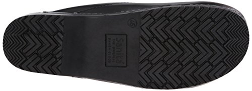 Sanita Karl PU open - Zuecos de piel hombre, Negro (Black 2), 45