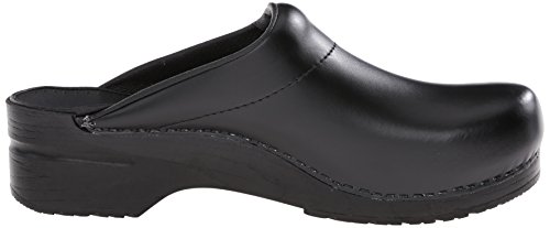 Sanita Karl PU open - Zuecos de piel hombre, Negro (Black 2), 45