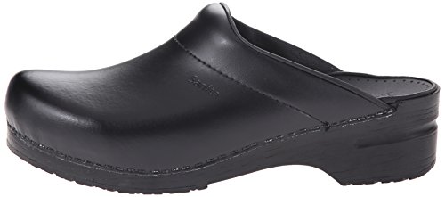 Sanita Karl PU open - Zuecos de piel hombre, Negro (Black 2), 45