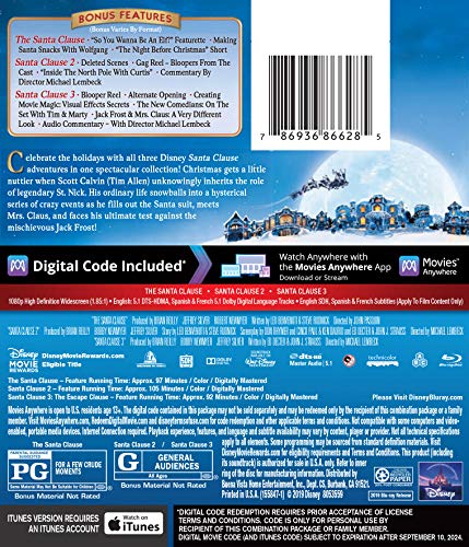 Santa Clause 3-Movie Collection (3 Blu-Ray) [Edizione: Stati Uniti] [Italia] [Blu-ray]