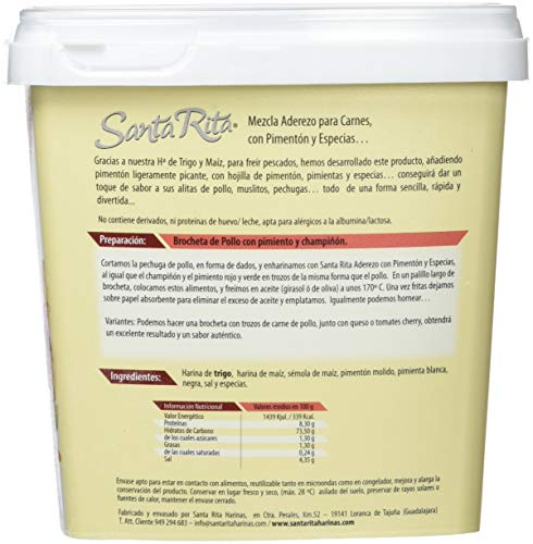 Santa Rita Aderezo para Carnes con Pimentón y Especias - 6 Paquetes de 500 gr - Total: 3000 gr