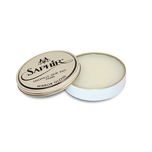 Saphir Médaille d'Or Mirror Gloss 75ml | Pasta de Lujo para Dar Brillo a los Zapatos | Apto para Todo Tipo de Cueros (Incoloro)
