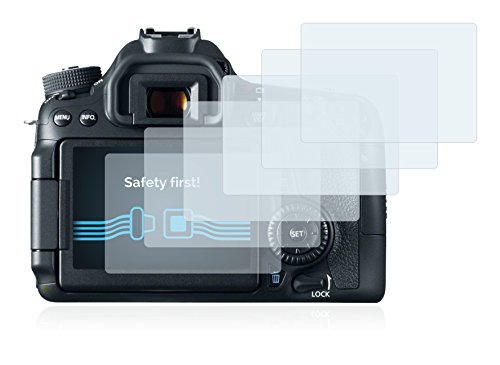 savvies Protector Pantalla Compatible con Canon EOS 70D (6 Unidades) Pelicula Ultra Transparente