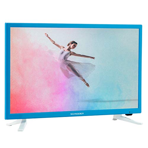 Schneider Consumer - Televisión LED 24" HD Rainbow LD24-SCH13BLU, USB, Televisión HD, HDMI, USB, Azul