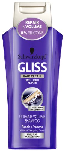 Schwarzkopf Gliss – Ultimate volumen Champú 250 ml (Pack de 3)