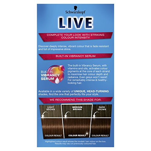 Schwarzkopf LIVE Intense Colour Permanent 088 Urban Brown - Pack of 3