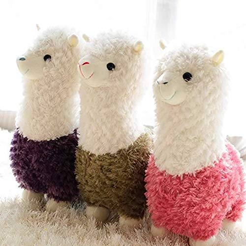 Scrox Alpaca Peluches Gigantes de Juguete Kawaii Almohada Suave de la Felpa Gatos Perros Muñecas Perezoso Blandos Juguetes Bebes Regalo (Rosa 45cm)