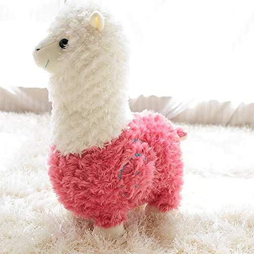 Scrox Alpaca Peluches Gigantes de Juguete Kawaii Almohada Suave de la Felpa Gatos Perros Muñecas Perezoso Blandos Juguetes Bebes Regalo (Rosa 45cm)