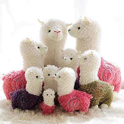 Scrox Alpaca Peluches Gigantes de Juguete Kawaii Almohada Suave de la Felpa Gatos Perros Muñecas Perezoso Blandos Juguetes Bebes Regalo (Rosa 45cm)