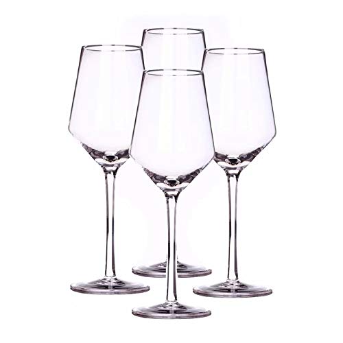 SDFSX Copas de vino tinto - Copas de vino grandes, sopladas a mano - Juego de 4 copas de vino de tallo, 100% sin plomo, cristal premium, regalo para degustación de vino, boda, aniversario, Navidad