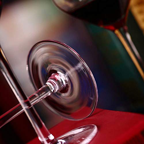 SDFSX Copas de vino tinto - Copas de vino grandes, sopladas a mano - Juego de 4 copas de vino de tallo, 100% sin plomo, cristal premium, regalo para degustación de vino, boda, aniversario, Navidad