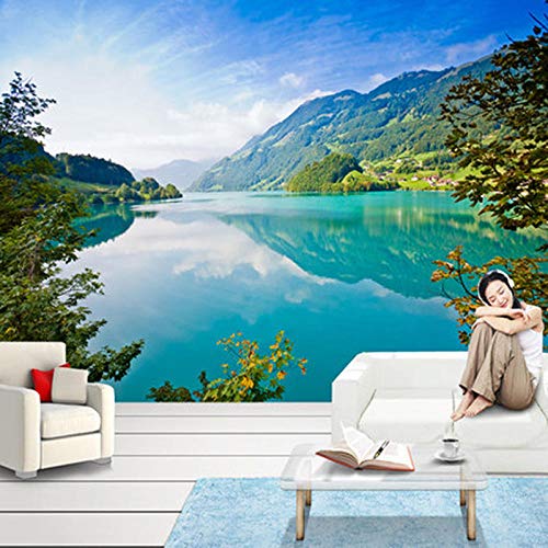 Seamless 3d nature landscape mediterranean landscape custom mural wallpaper living room sofa wall painting tv fondo de pantalla papel pintado a papel pintado pared dormitorio autoadhesivo-350cm×256cm