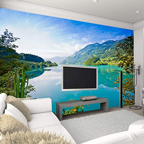 Seamless 3d nature landscape mediterranean landscape custom mural wallpaper living room sofa wall painting tv fondo de pantalla papel pintado a papel pintado pared dormitorio autoadhesivo-350cm×256cm