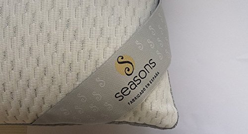 SEASONS- Almohada de Fibra Antiácaros de 105 cms Extrasuave para NIÑOS Doble Funda. Baja firmeza.