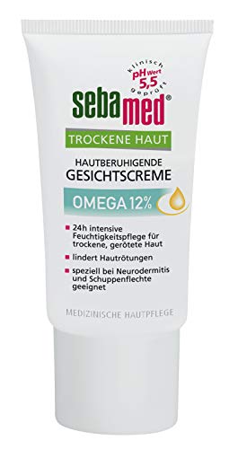 Sebamed Omega 12% - Crema facial para piel seca, 50 ml
