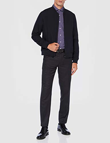 Seidensticker Modern Fit Langarm mit Spread Kent-Kragen Bügelleicht Gepunktet-100% Baumwolle Camisa, Morado (Lila 87), 42 (Talla del Fabricante: 40) para Hombre