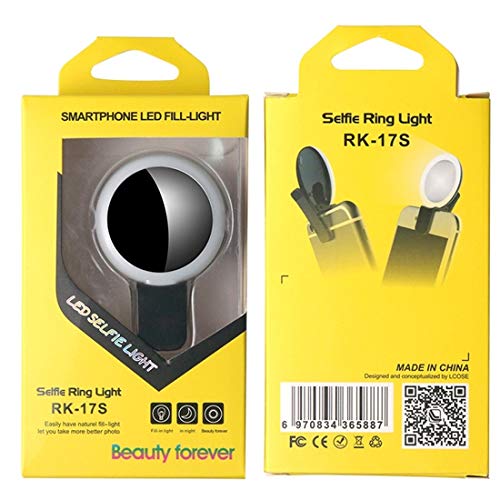 Selfie luz CCI RK17S 3 Niveles de Brillo frío + Caliente + Mixed luz Mini Espejo cosmético de Belleza/luz de Relleno con Luz LED 20, for el iPhone, Galaxy, Huawei, Xiaomi, LG, HTC y Otros teléfonos