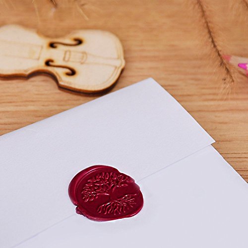 Sello Sello de cera, color rojo vino 10pcs Wax Wick Sticks